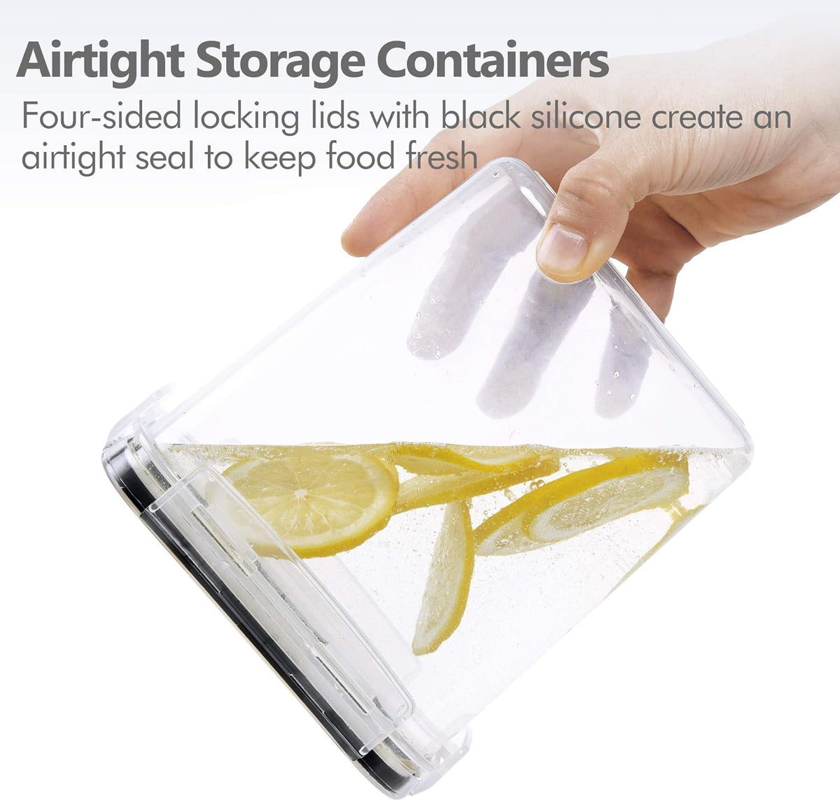 Airtight Food Storage Containers Set, 14 PCS Kitchen Storage Containers with Lids for Flour, Sugar and Cereal, Plastic Dry Food Canisters for Pantry Organization and Storage